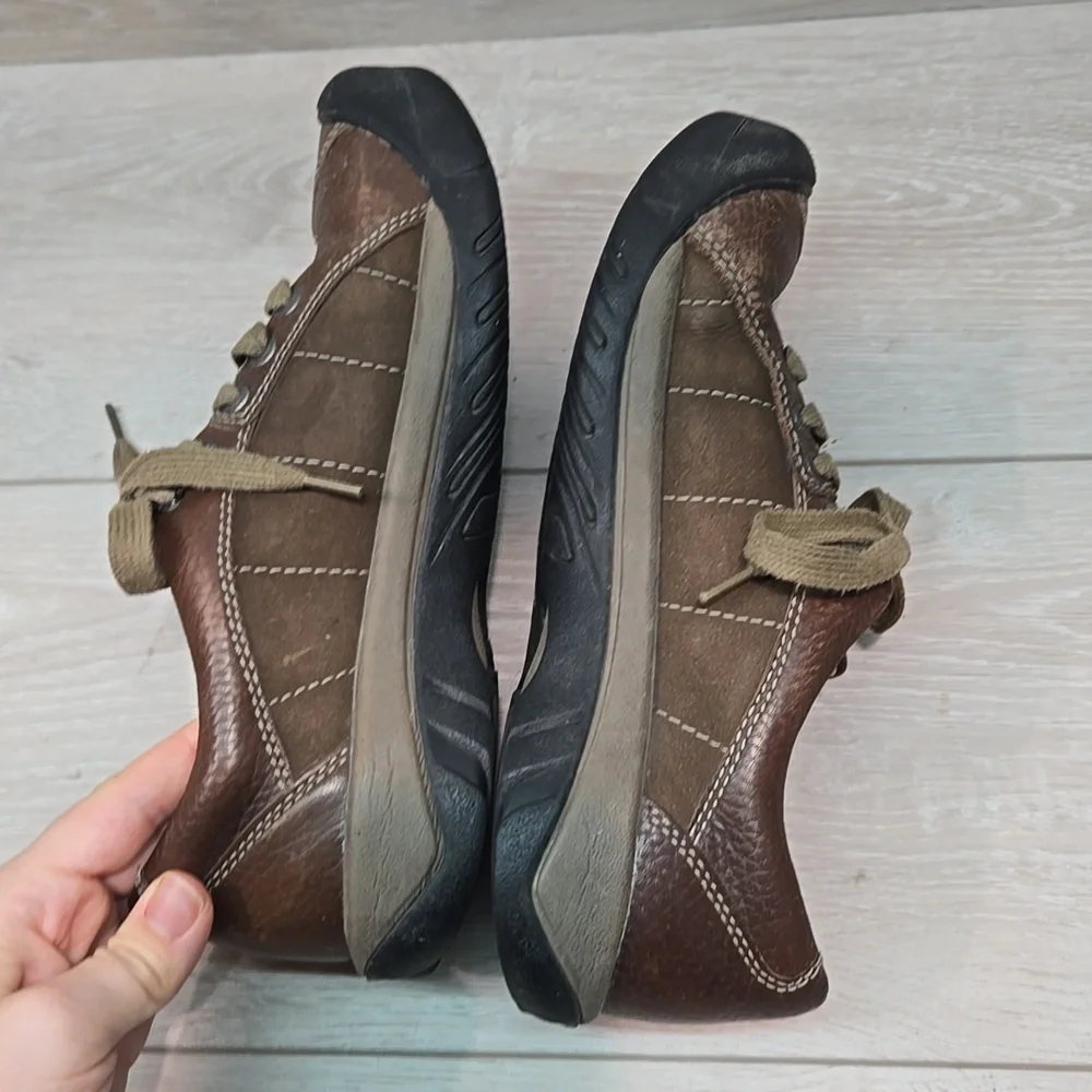 Keen Men's Brown Casual Leather Lace-Up Shoes Sneakers Sz 7